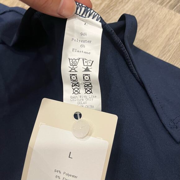 HALARA Twisted Cut Out Ruched Drawstring Split Hem Bodycon Dress Blue L NEW - Picture 8 of 8